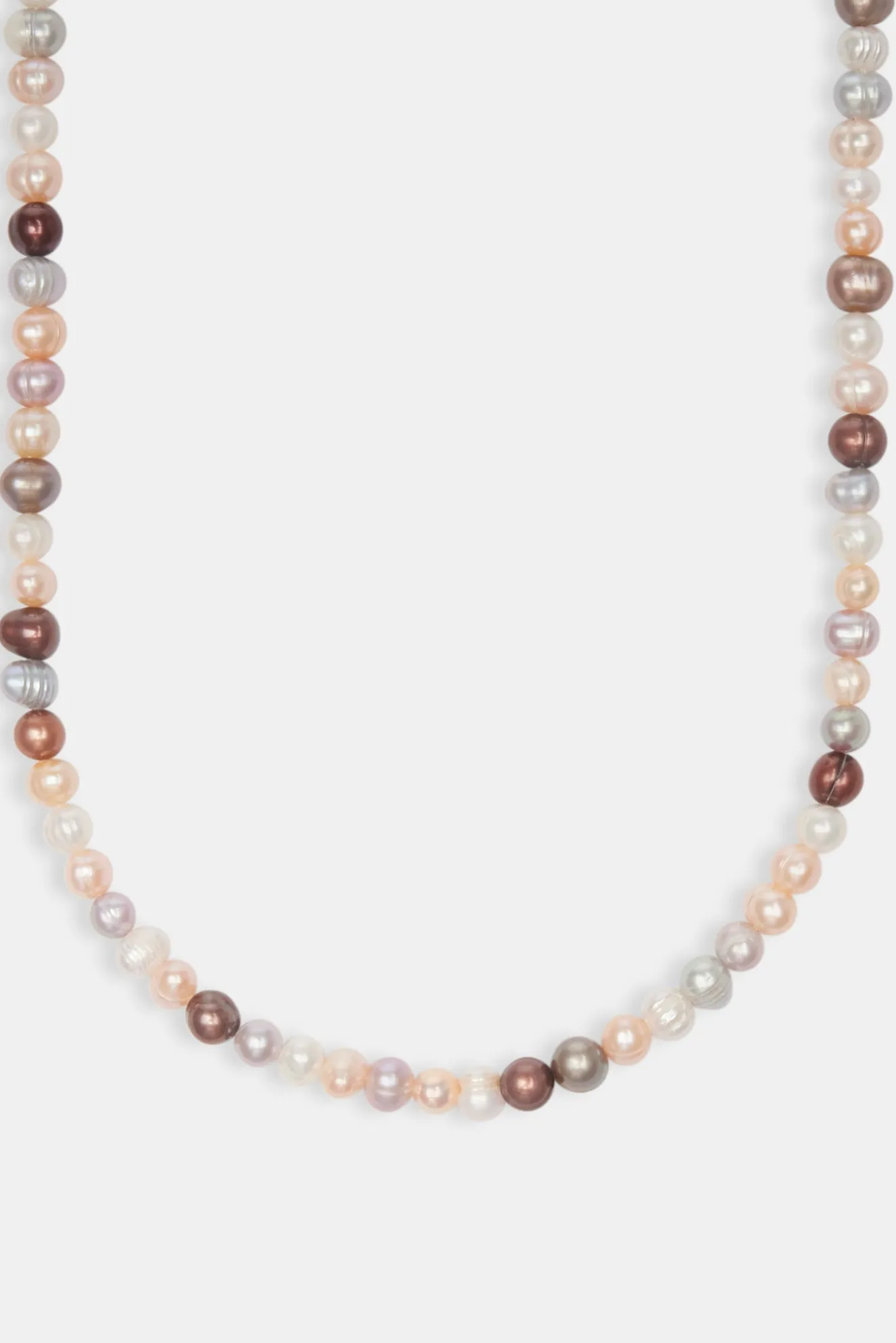 Multi Pink Bead Freshwater Pearl Necklace - 6mm