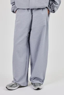 Nylon Check Trouser - Light Grey