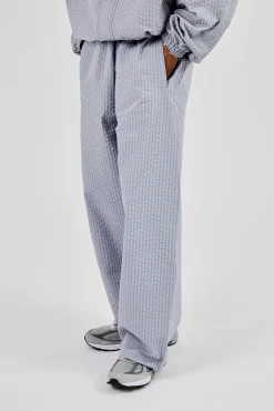 Nylon Check Trouser - Light Grey