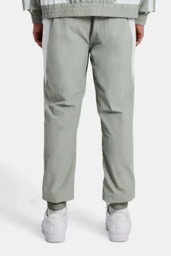 Nylon Panelled Track Joggers - Light Grey