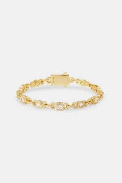 Opal & Baguette Bracelet - 5mm - Gold