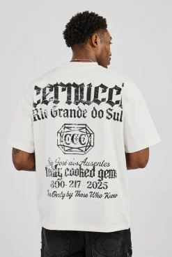 Oversized Rio Graphic Print T-Shirt - Off White