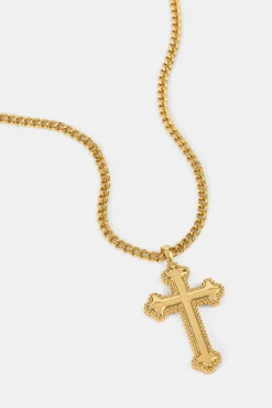 Polished Cross Necklace - 25mm