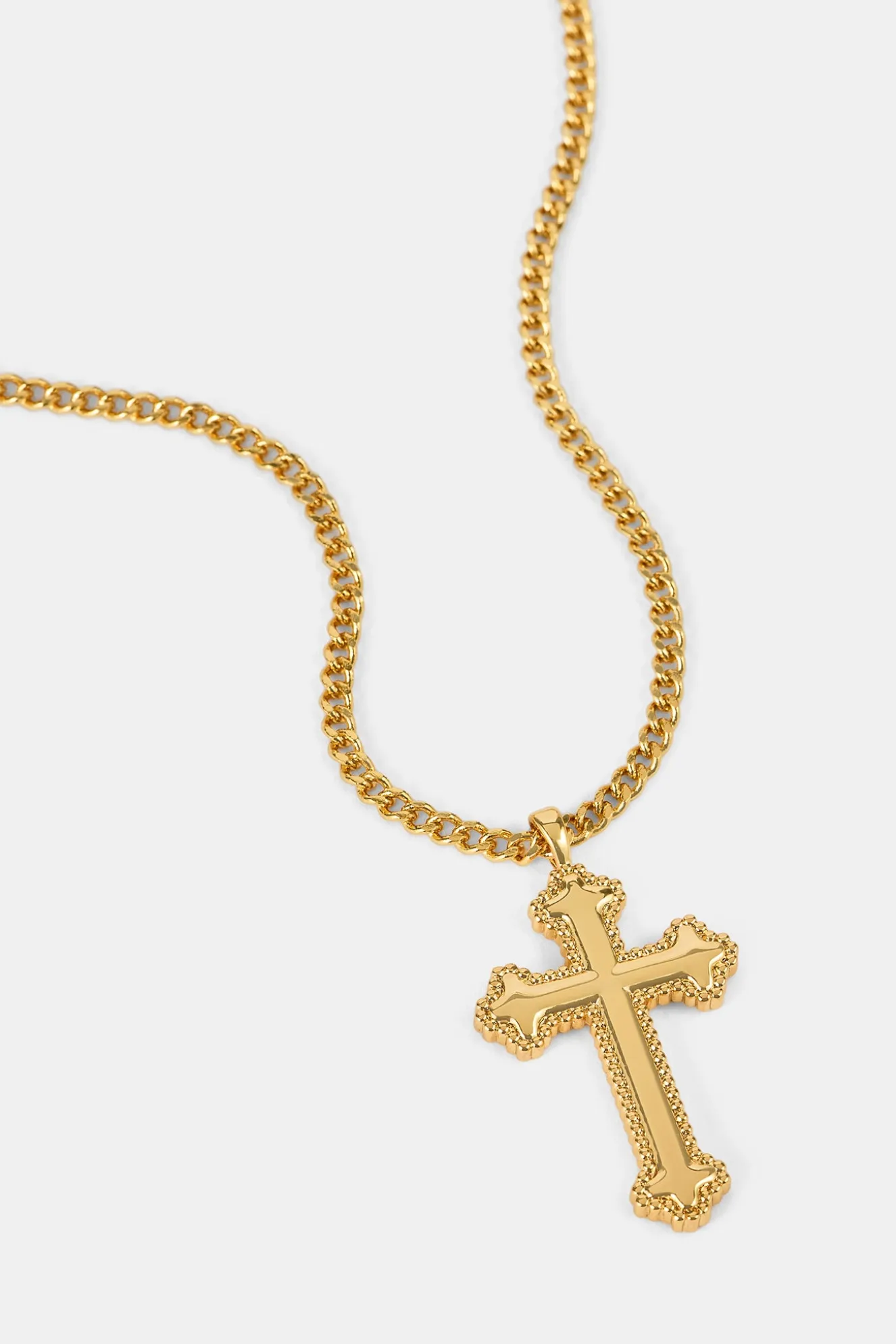 Polished Cross Necklace - 25mm