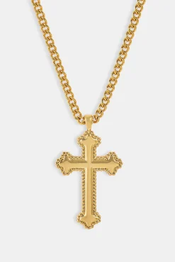 Polished Cross Necklace - 25mm
