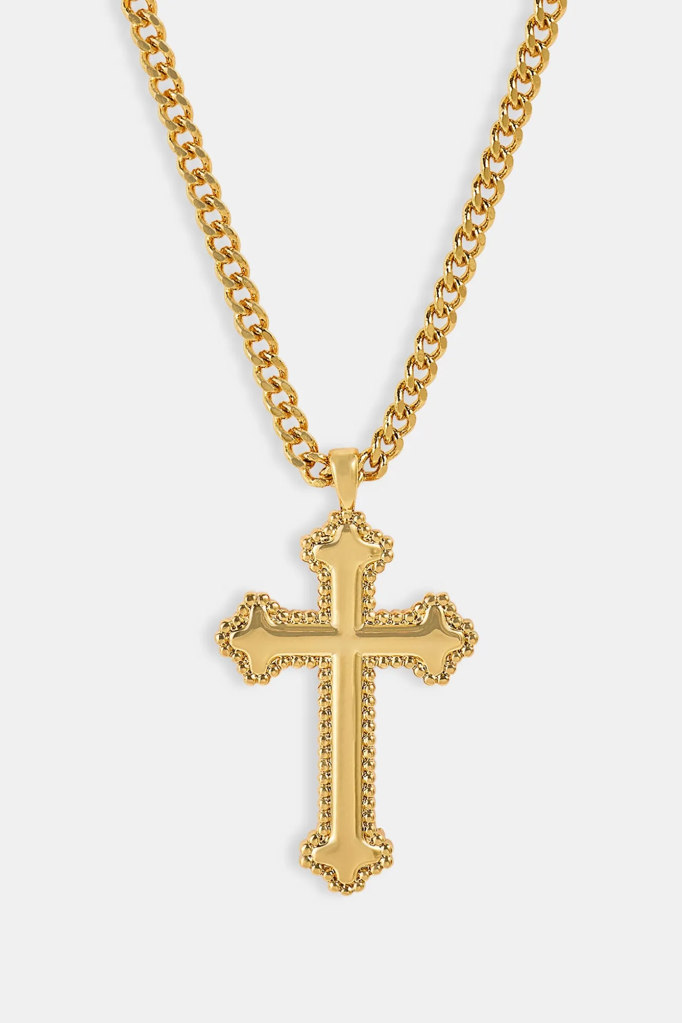 Polished Cross Necklace - 25mm