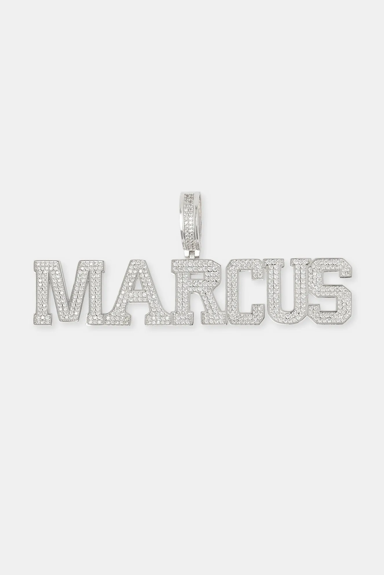 Polished Edge Iced Letter Pendant - 20mm
