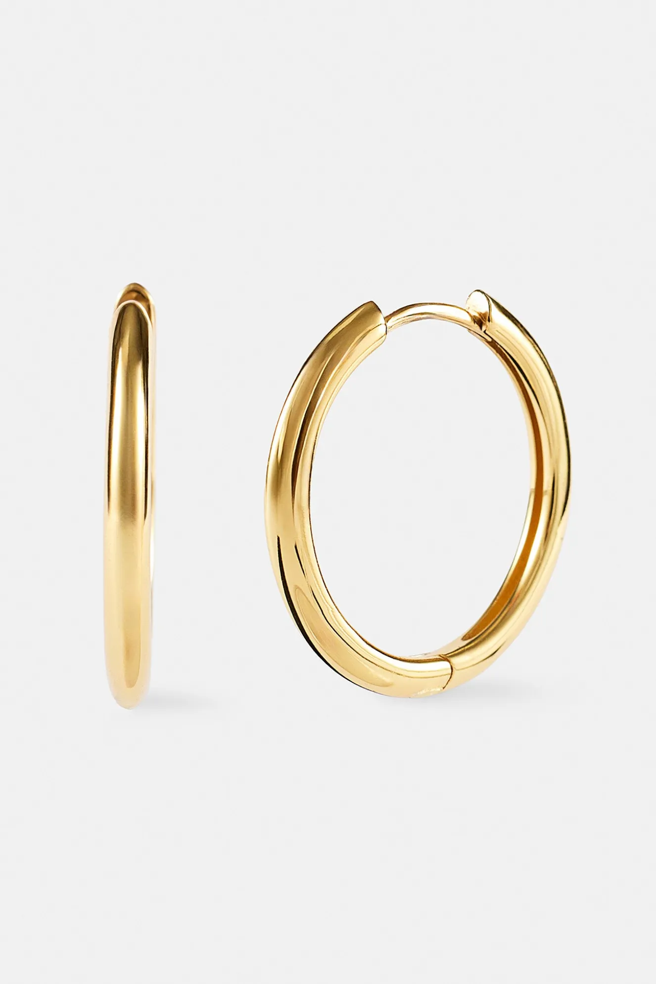 Polished Hoop Earrings - 20mm