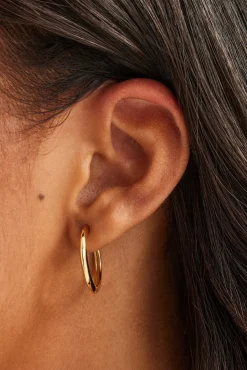 Polished Hoop Earrings - 20mm