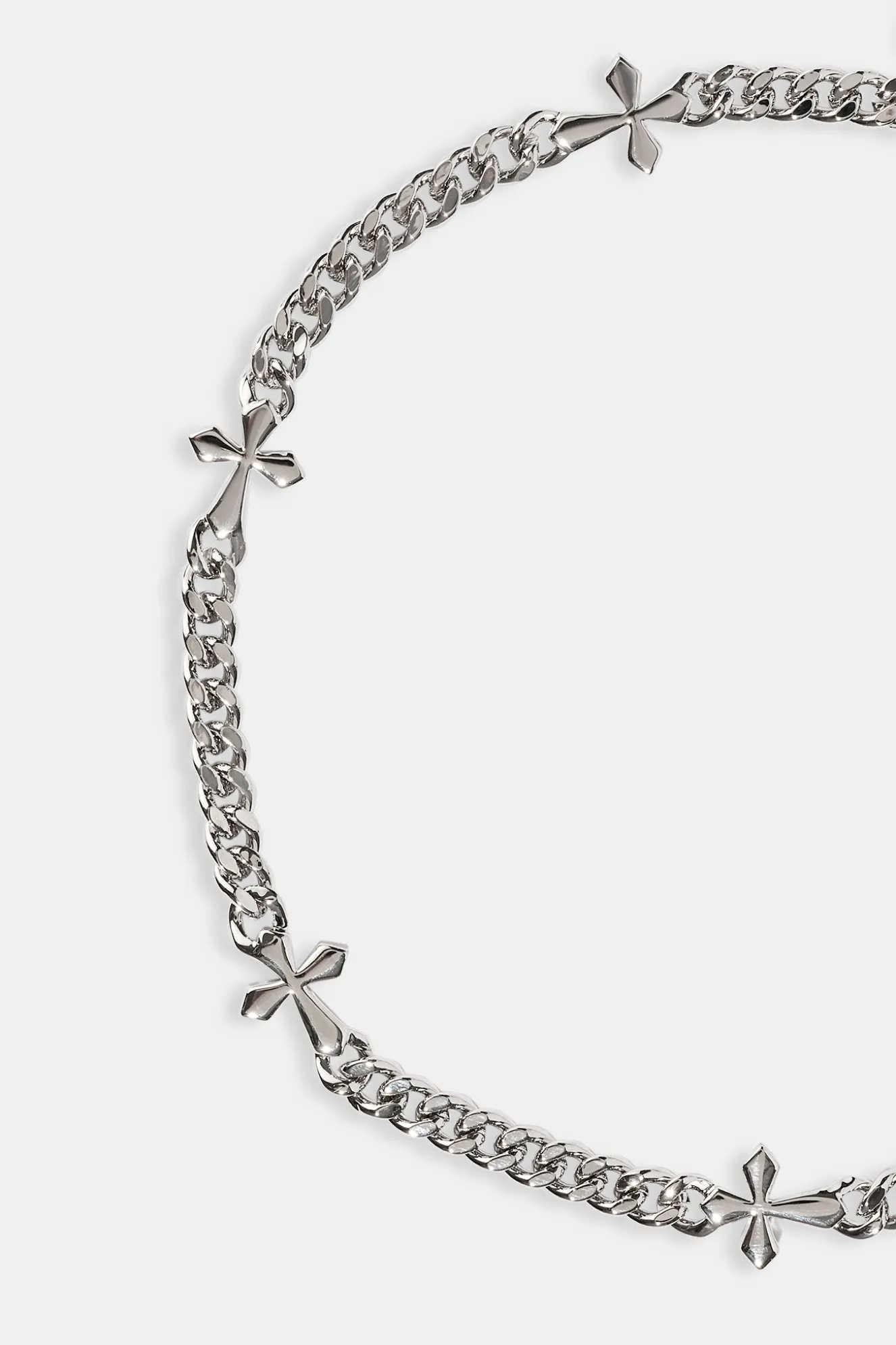 Polished Miami & Cross Bracelet - 3mm - White