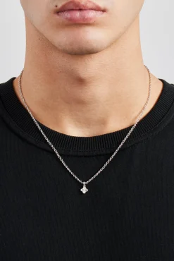 Polished Motif Pendant Necklace - 8mm