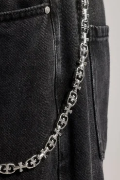 Polished Multi Cross Polished Jean Chain - 10mm - White
