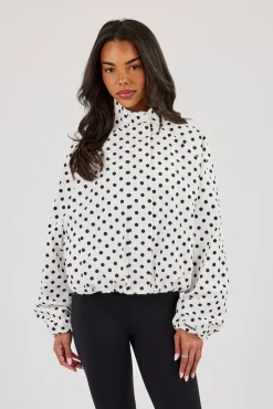 Polka Dot Jacket - White