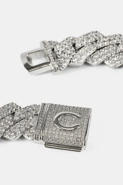 Prong Cuban Link Chain - 19mm - White