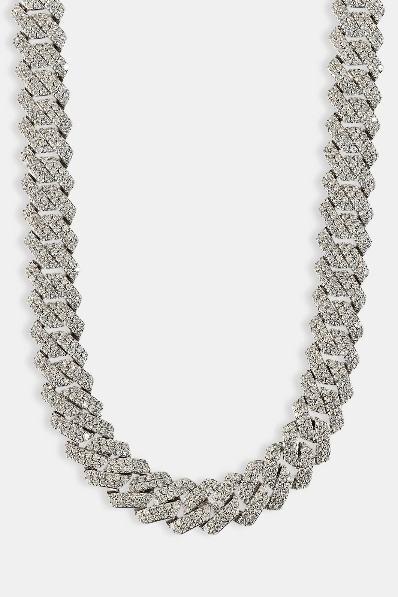Prong Cuban Link Chain - 19mm - White