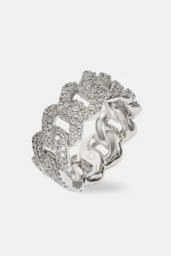 Prong Cuban Ring - 10mm - White