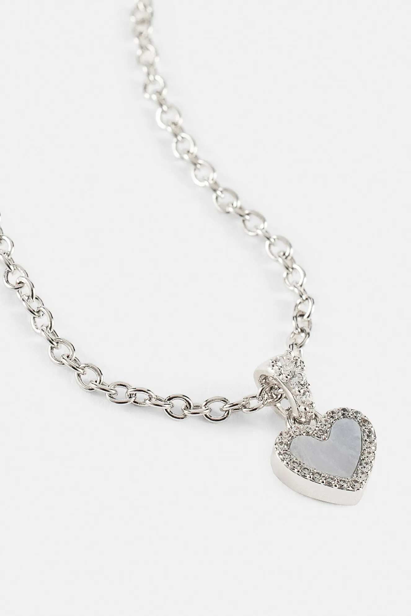 Purple Agate Heart Necklace - 8mm