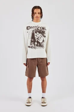Relaxed Cargo Nylon Short - Brown