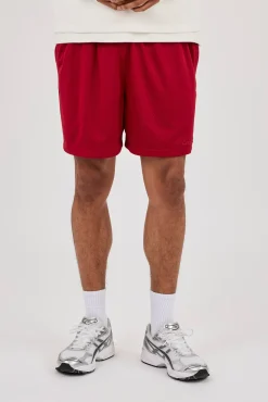Relaxed Mesh Logo Short - Red