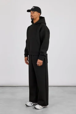 Scuba Boxy Hoodie & Baggy Fit Trouser - Black