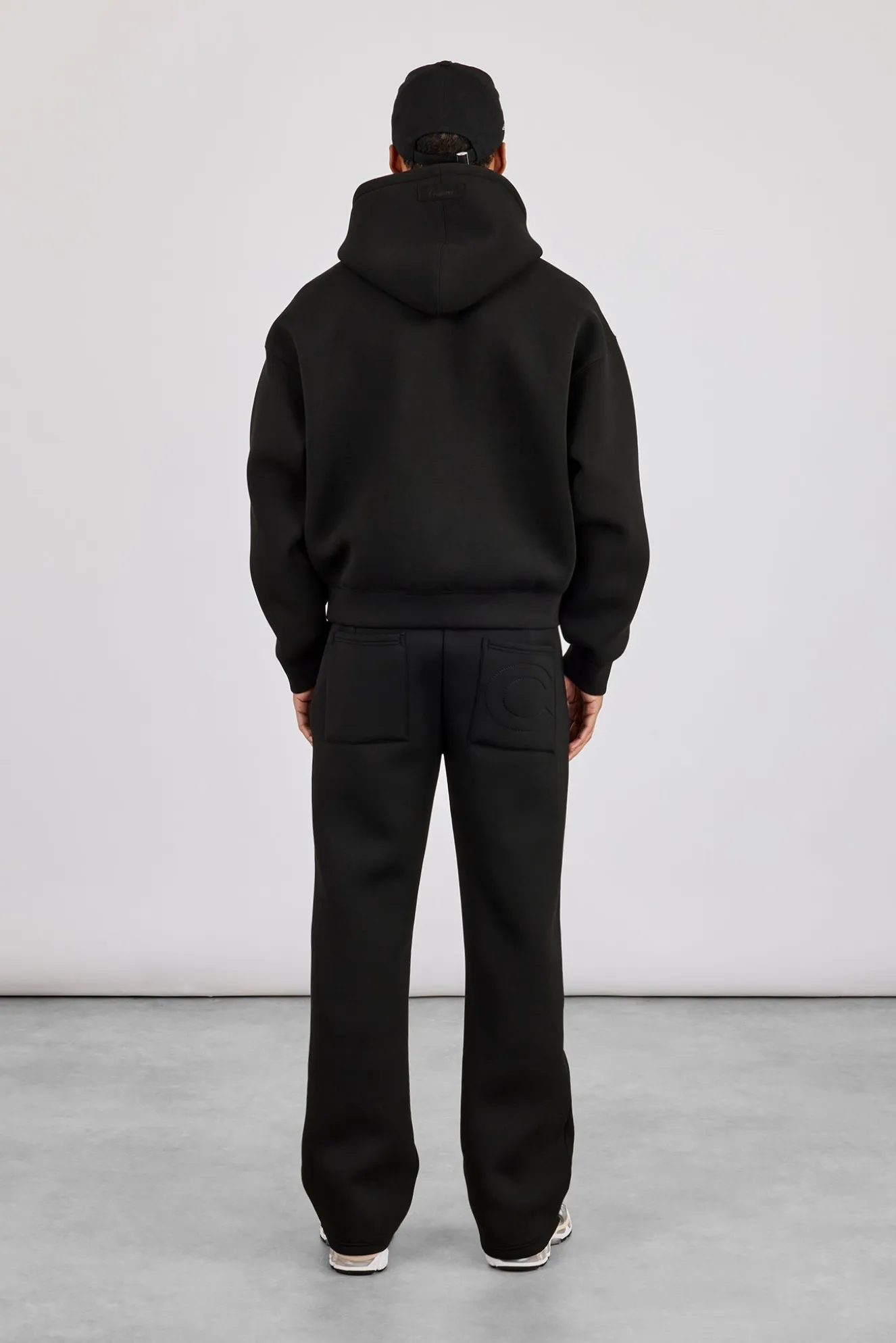 Scuba Boxy Hoodie & Relaxed Trouser - Black