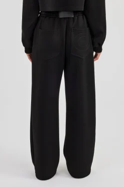 Scuba Wide Leg Jogger - Black