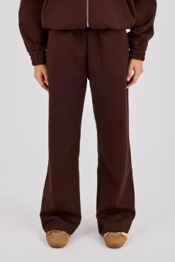Scuba Wide Leg Jogger - Chocolate