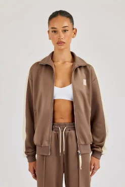 Single Taping Regular Track Jacket - Taupe