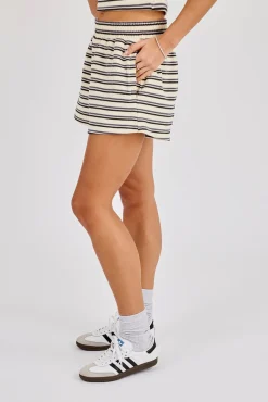 Soft Touch Double Stripe Short - Blue