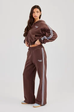 Studios Taping Wide Leg Jogger - Chocolate