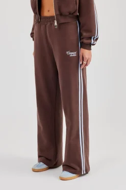 Studios Taping Wide Leg Jogger - Chocolate