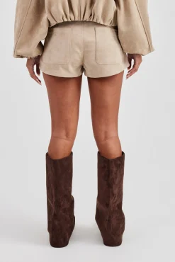 Suede Micro Short - Beige