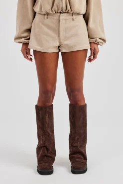 Suede Micro Short - Beige