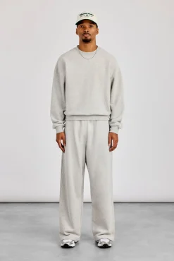 Sweater & Baggy Fit Jogger - Grey Marl