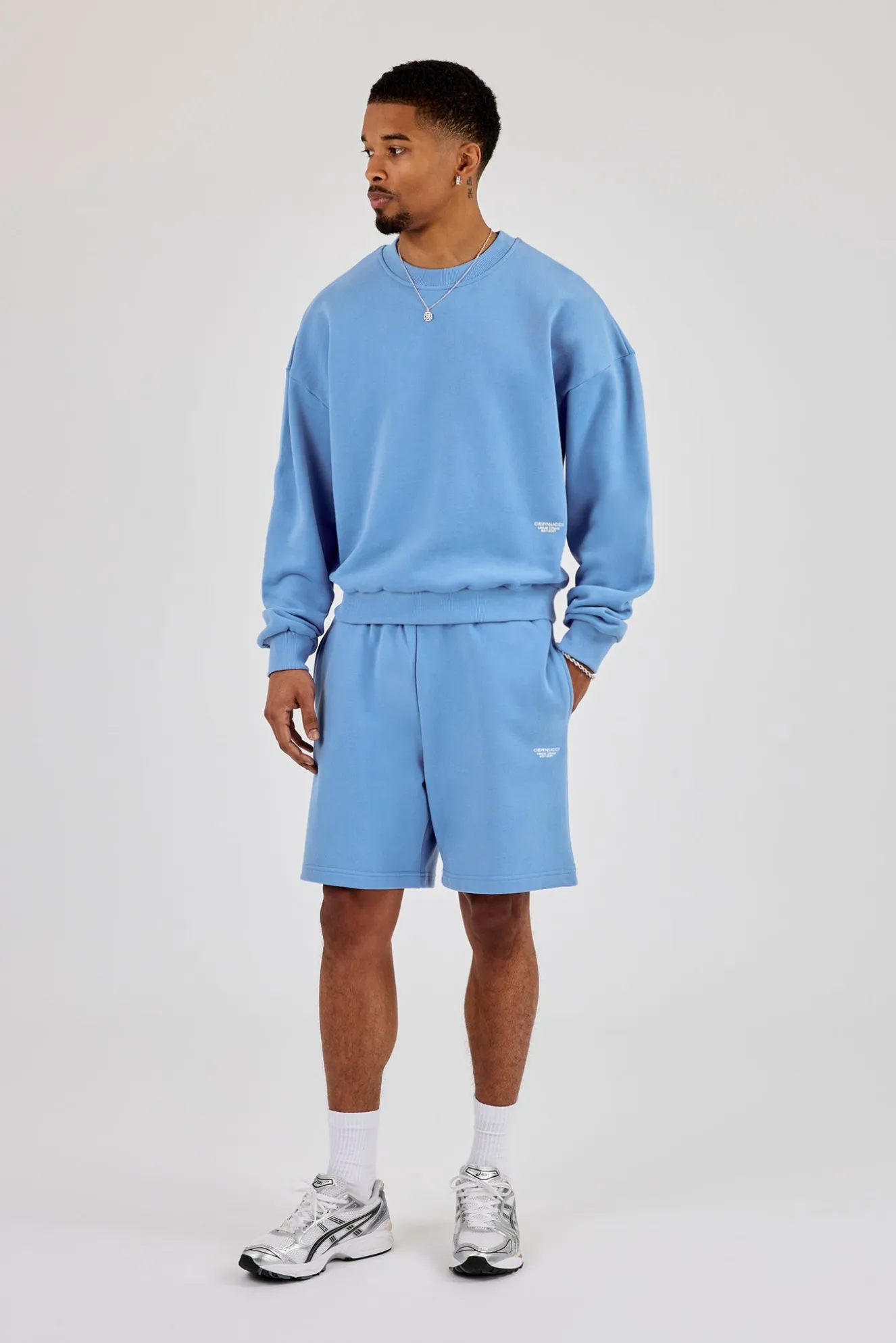 Sweater With Micro Branding - Riviera Blue
