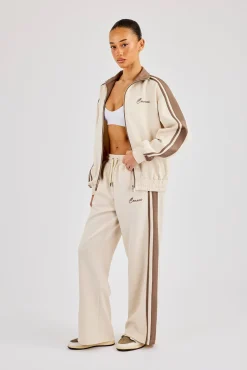 Taping Contrast Collar Tracksuit - Off White