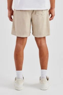Towelling Relaxed Short - Off White