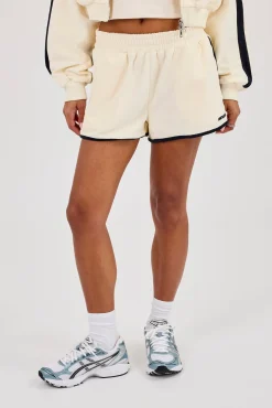 Towelling Runner Short - Off White