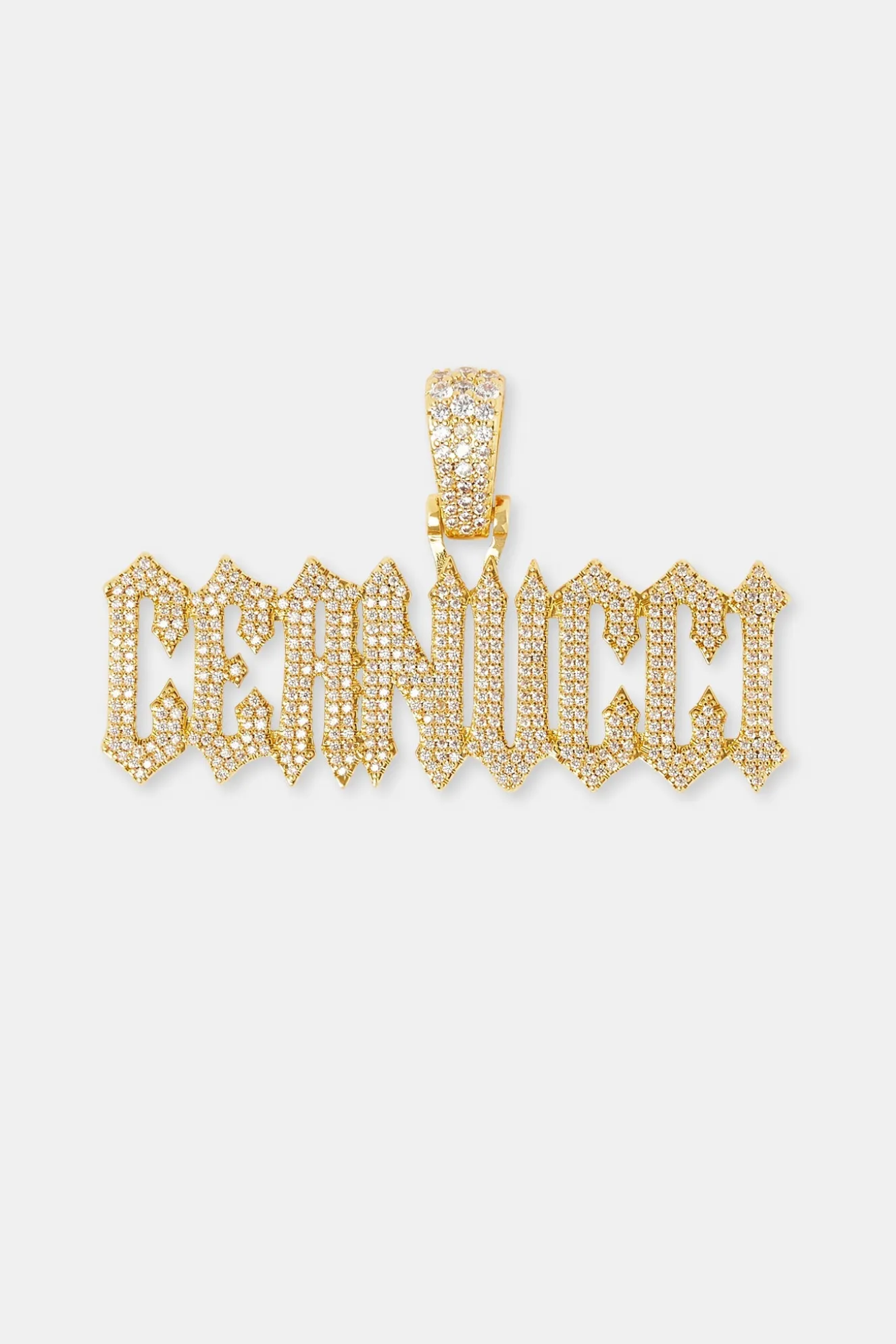Trap Font Pendant - 22mm - Gold