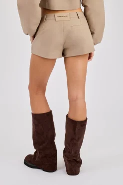 Twill Micro Short - Taupe