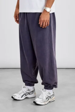 Washed Cuffed Jogger - Navy