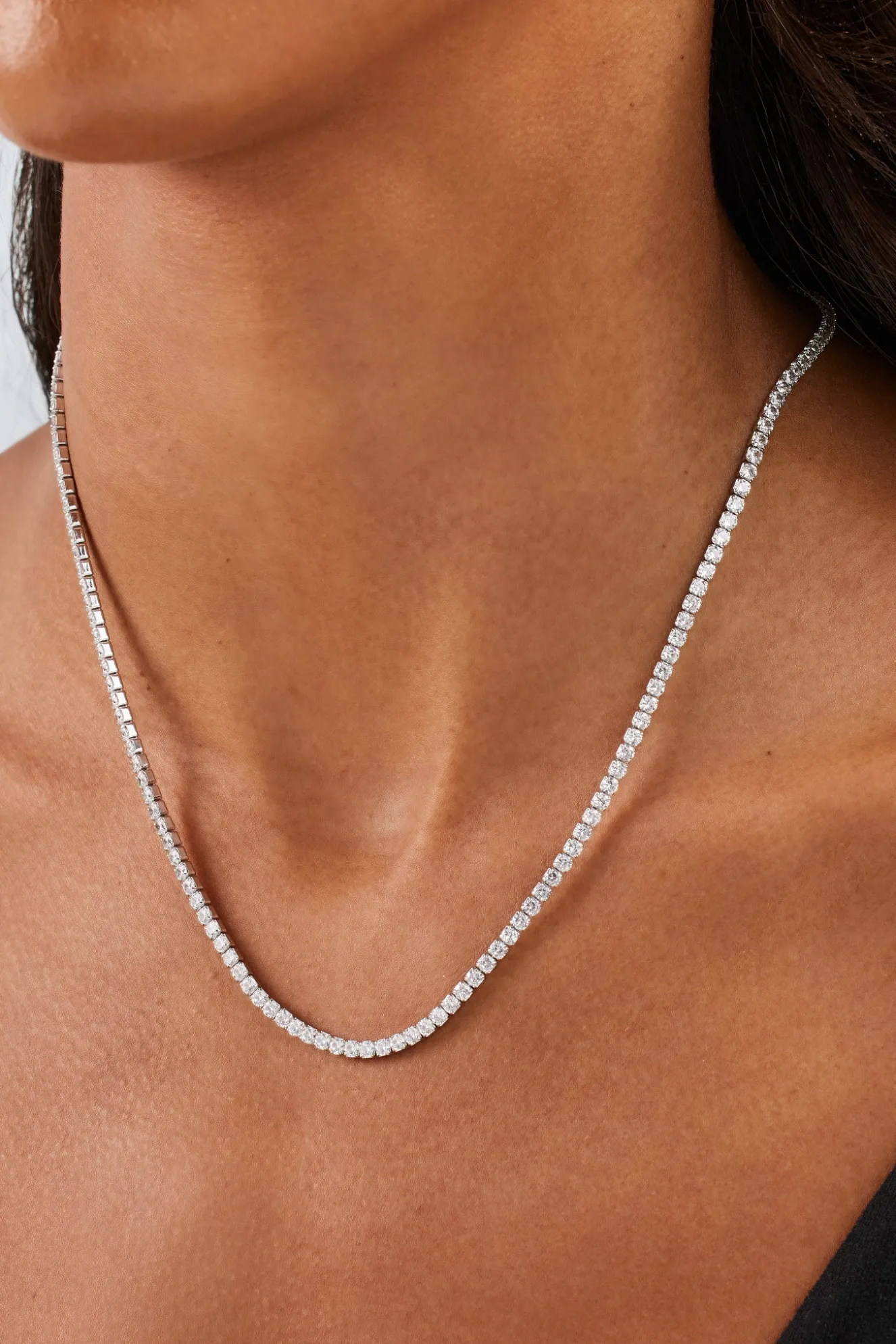 Womens 2.5mm Micro Tennis Chain