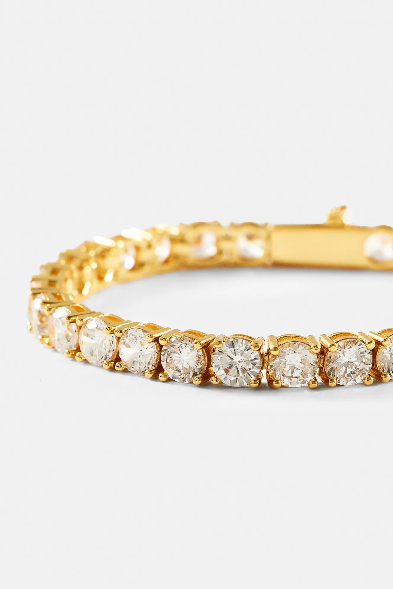 Womens 5mm Tennis Bracelet - Gold