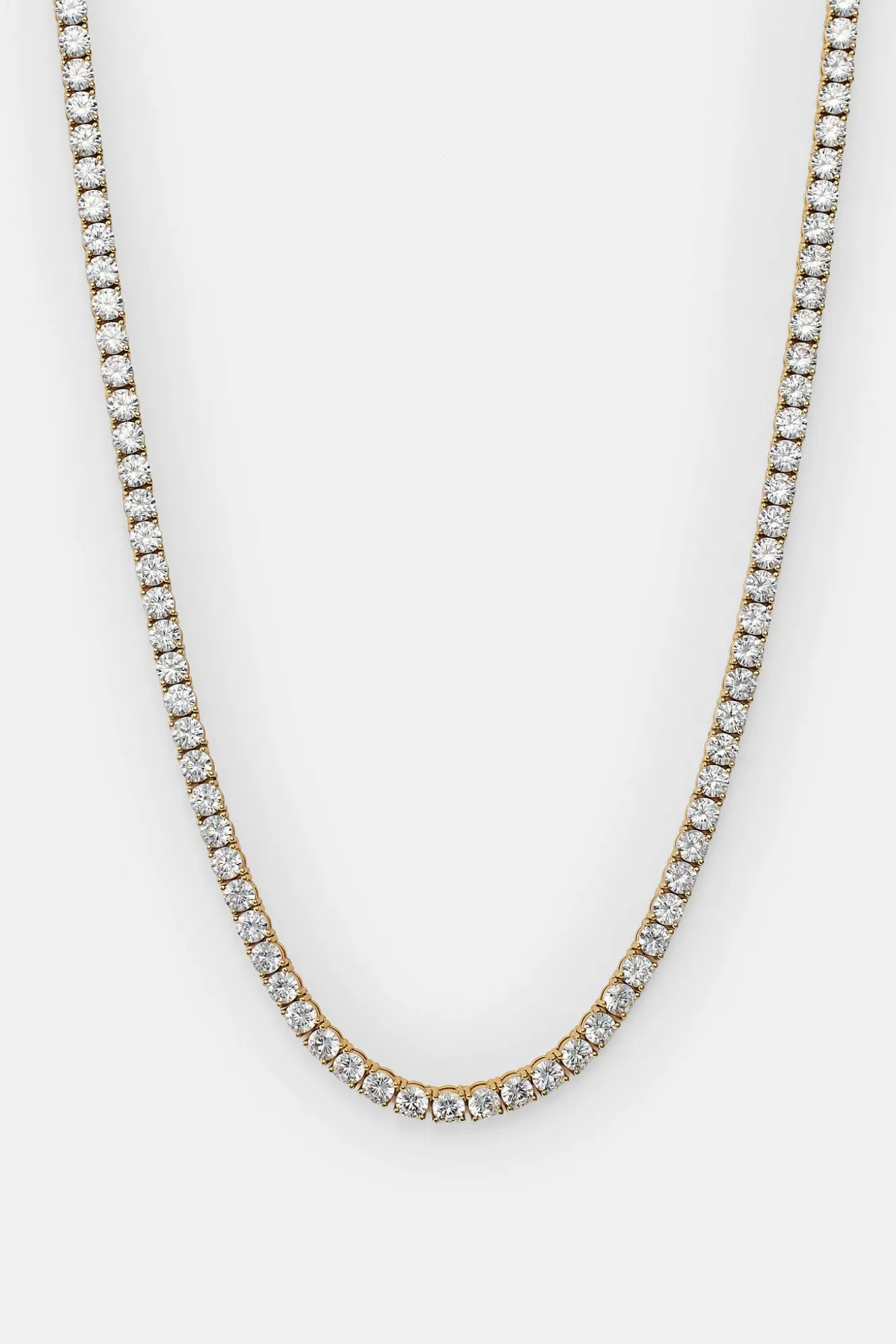 Womens 5mm Tennis Chain - Gold