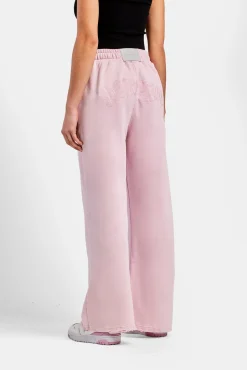 Womens Paraiso Embroidered Joggers - Pink