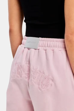 Womens Paraiso Embroidered Joggers - Pink